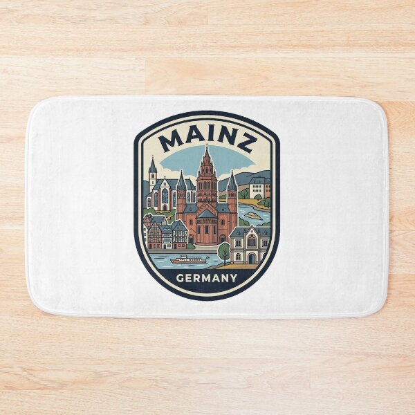Item preview, Mainz Germany Vintage Skyline Travel Badge designed and sold by k3rstman1.
