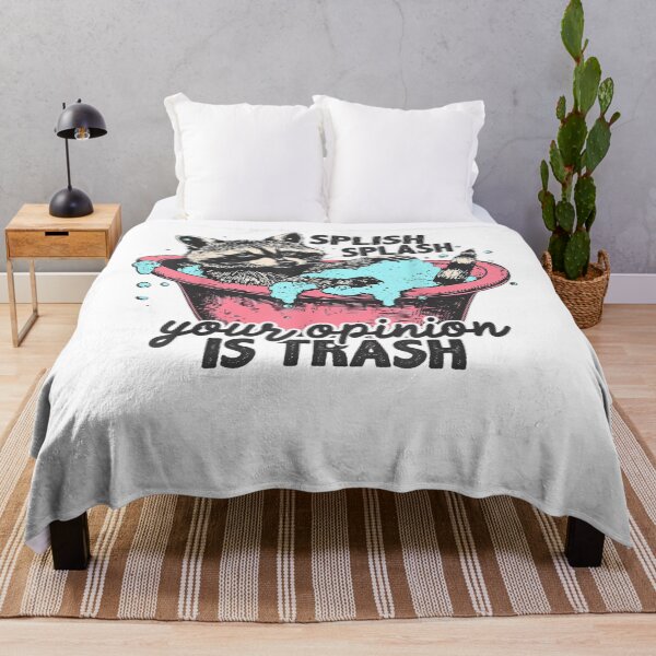 Item preview, Splish Splash Your Opinion is Trash Funny Sarcastic Raccoon For Men Women designed and sold by BrynleeLam.