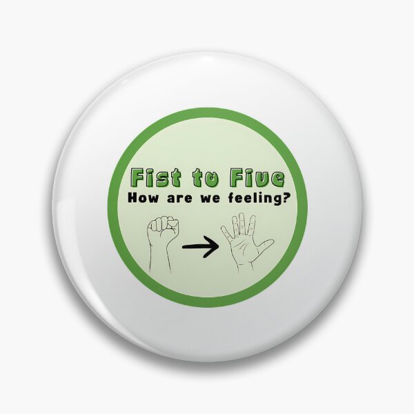 Item preview, Fist To Five Check In Sticker designed and sold by sh-lynnetaub.