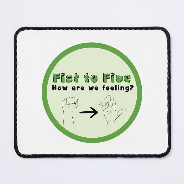Item preview, Fist To Five Check In Sticker designed and sold by sh-lynnetaub.