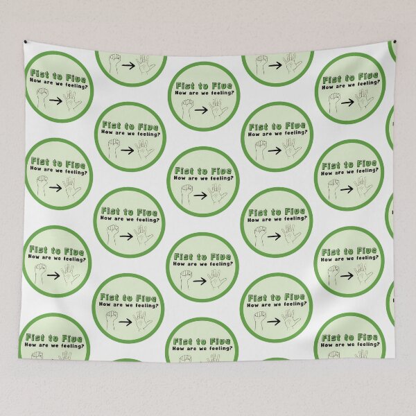 Item preview, Fist To Five Check In Sticker designed and sold by sh-lynnetaub.