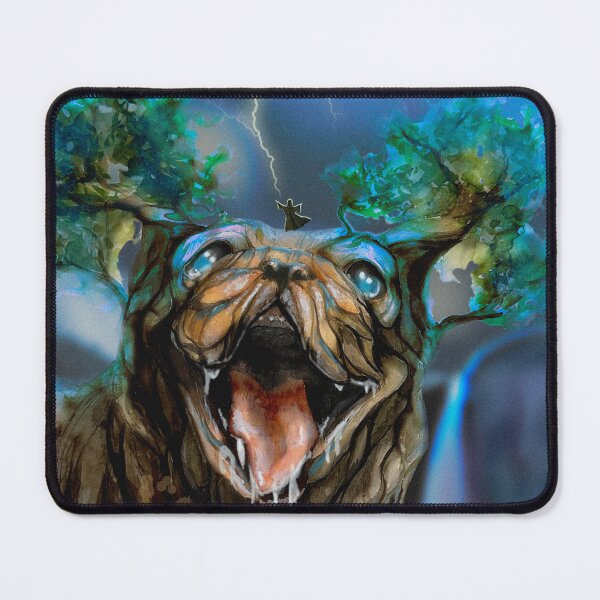 Item preview, Botanical Giant Dog with Wizard – Whimsical Magical Halloween Fantasy Art designed and sold by SaskiaFranken.