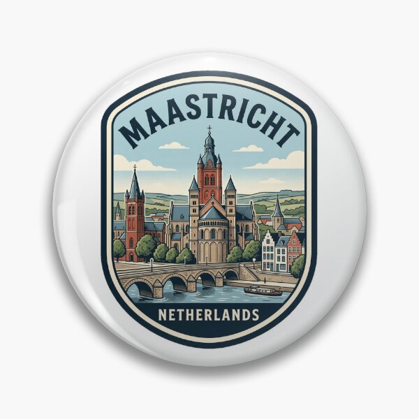 Item preview, Retro Maastricht Netherlands Vintage Travel Badge designed and sold by k3rstman1.