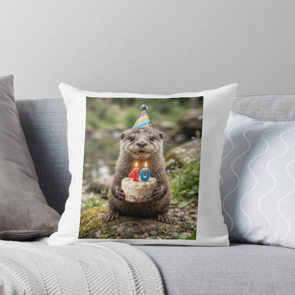 Item preview, Otter  40th birthday cute adorable cake party baby kawaii designed and sold by CheeseBlueprint.