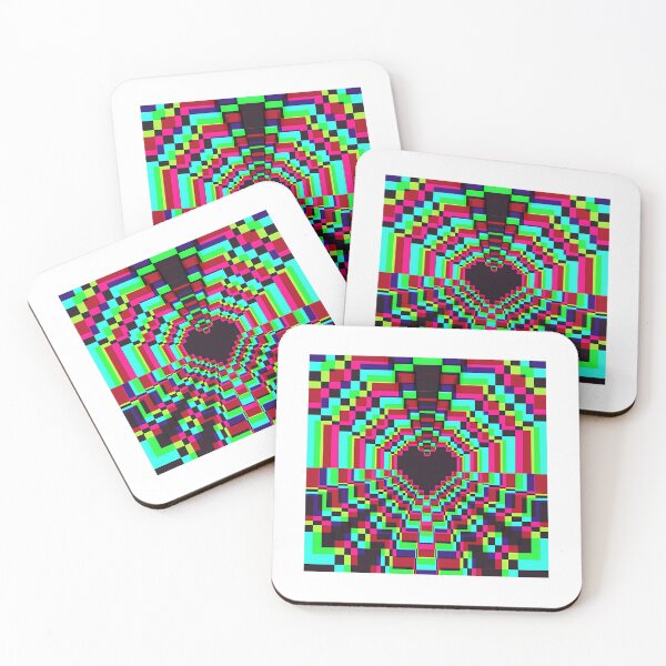 Item preview, Dark Pixel Heart Kaleidoscope - Synthwave designed and sold by talyna-vendano.