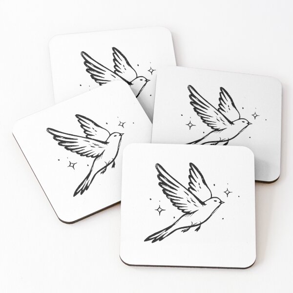 Item preview, Flying Swallow Bird Vintage Line Art designed and sold by jianina-alondra.