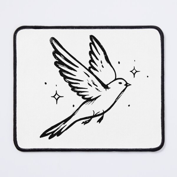 Item preview, Flying Swallow Bird Vintage Line Art designed and sold by jianina-alondra.