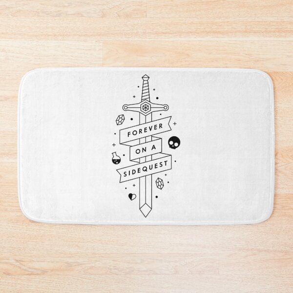 Item preview, Forever On A Side Quest - Video Games Line Drawing Tattoo designed and sold by talyna-vendano.