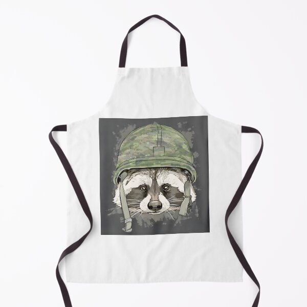 Item preview, Raccoon Soldier Camo Helmet Funny Animal Art ⭐⭐⭐⭐⭐ designed and sold by Michelle Mcbride.