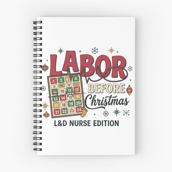 Item preview, Labor Before Christmas L&D Nurse Edition Advent Calendar Funny Obstetric Nursing designed and sold by raedattia.