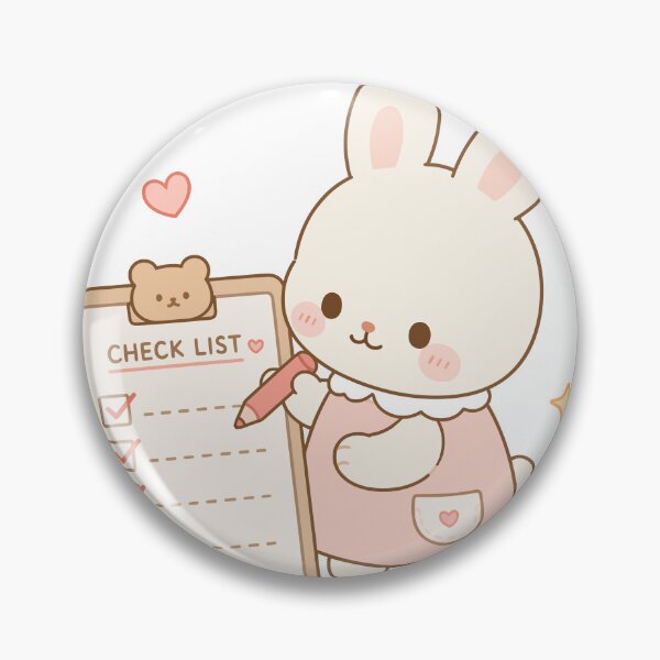 Item preview, Kawaii Bunny Checklist Task Illustration designed and sold by daldadesign.