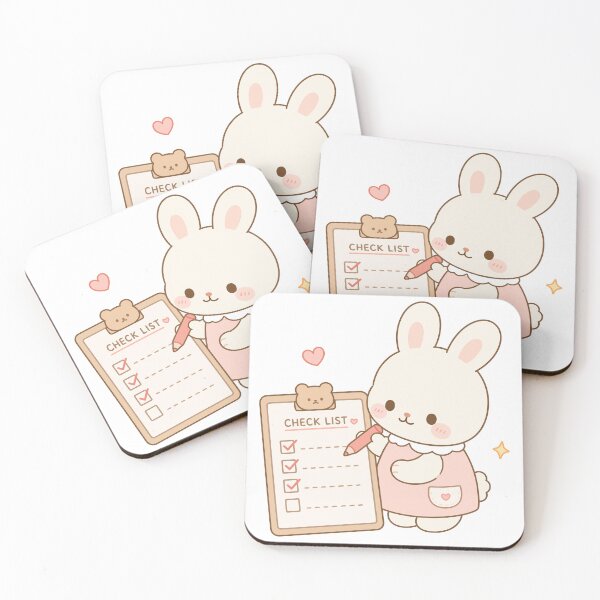 Item preview, Kawaii Bunny Checklist Task Illustration designed and sold by daldadesign.