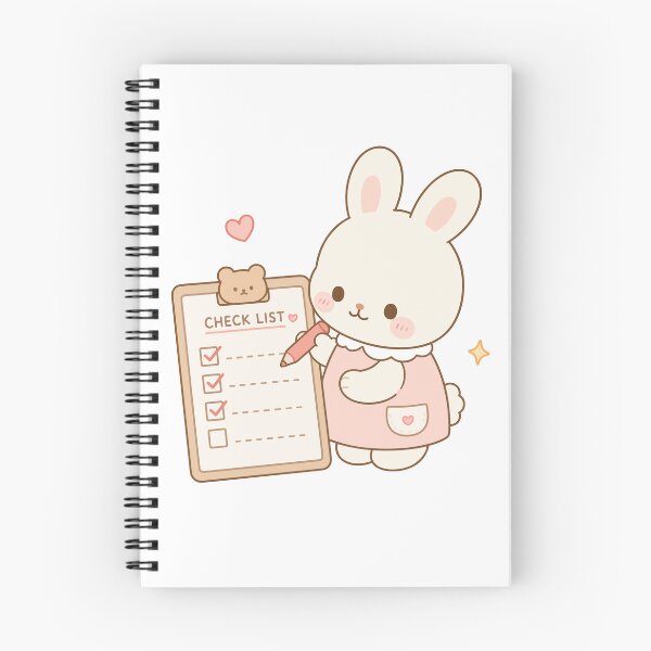 Item preview, Kawaii Bunny Checklist Task Illustration designed and sold by daldadesign.