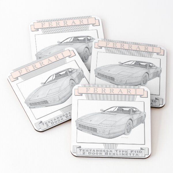 Item preview, Ferrari Testarossa Type F110 2 Door Berlinetta Hand-drawn designed and sold by Classic Car Art Drawings.