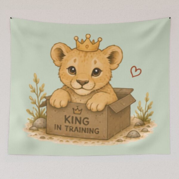 Item preview, Lion Cub King in Training designed and sold by MellowMunchkins.
