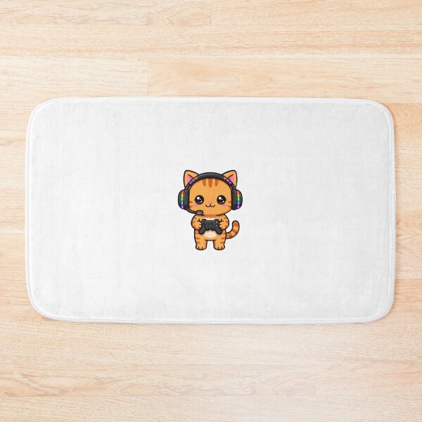 Item preview, Cute Orange Cat Gamer With RGB Headset designed and sold by Petringo.