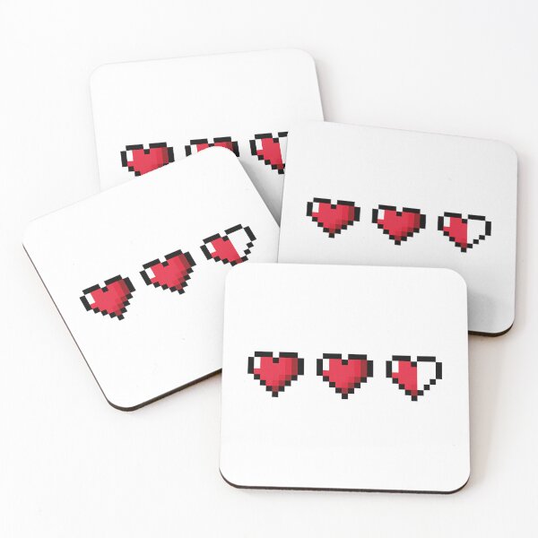 Item preview, Half-Heart Video Game Hearts designed and sold by talyna-vendano.