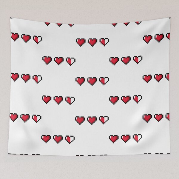 Item preview, Half-Heart Video Game Hearts designed and sold by talyna-vendano.