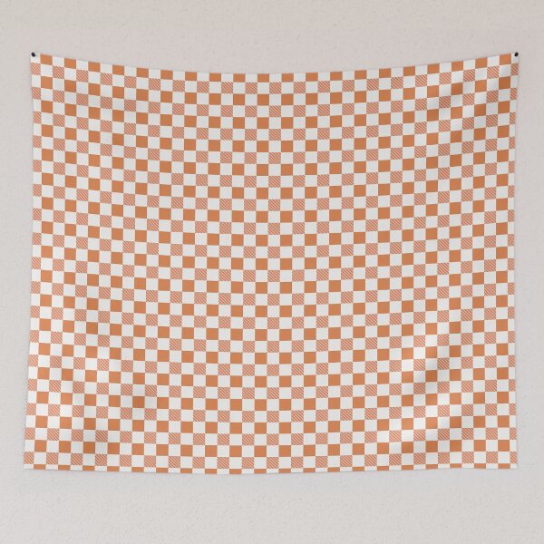 Item preview, Terracotta Orange Gingham Checkerboard Seamless Pattern designed and sold by Angie-Atelier.