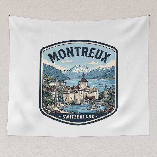 Item preview, Vintage Montreux Switzerland Lake Geneva Travel Badge designed and sold by k3rstman1.