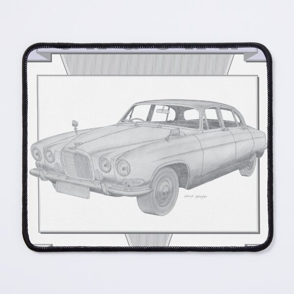 Item preview, Jaguar Mk10 4 Door Saloon Hand-drawn designed and sold by Classic Car Art Drawings.