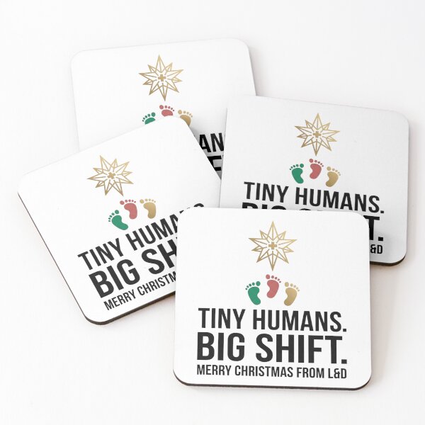 Item preview, Tiny Humans Big Shift Merry Christmas From L&D Nurse Baby Footprints Star designed and sold by raedattia.