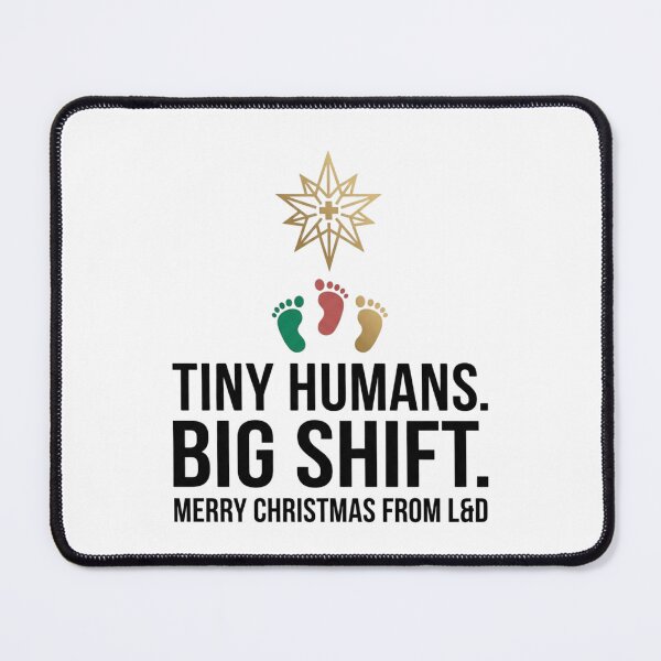 Item preview, Tiny Humans Big Shift Merry Christmas From L&D Nurse Baby Footprints Star designed and sold by raedattia.