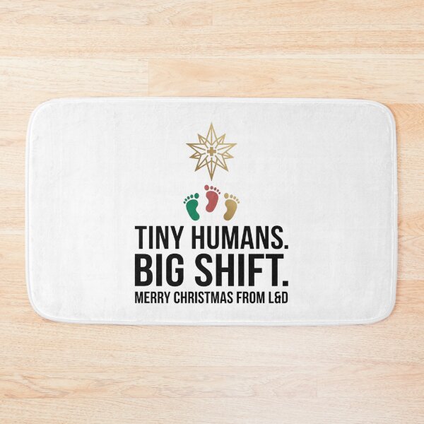 Item preview, Tiny Humans Big Shift Merry Christmas From L&D Nurse Baby Footprints Star designed and sold by raedattia.
