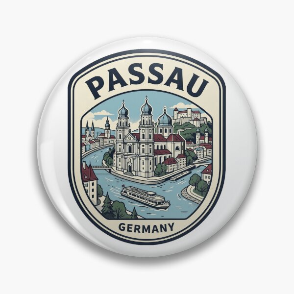 Item preview, Vintage Passau Germany Three Rivers City Badge designed and sold by k3rstman1.