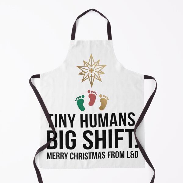 Item preview, Tiny Humans Big Shift Merry Christmas From L&D Nurse Baby Footprints Star designed and sold by raedattia.