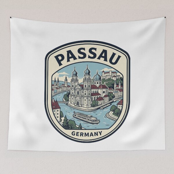 Item preview, Vintage Passau Germany Three Rivers City Badge designed and sold by k3rstman1.