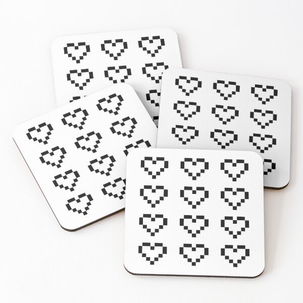 Item preview, 12 Pixel Hearts - White designed and sold by handymaryloui.