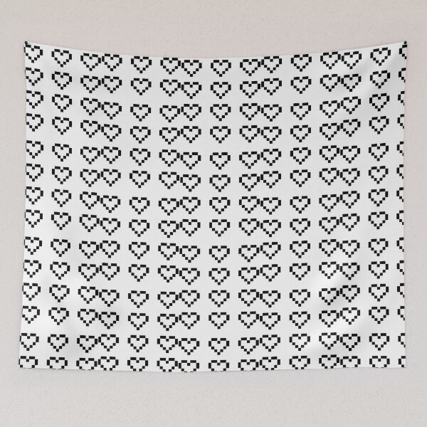 Item preview, 12 Pixel Hearts - White designed and sold by handymaryloui.