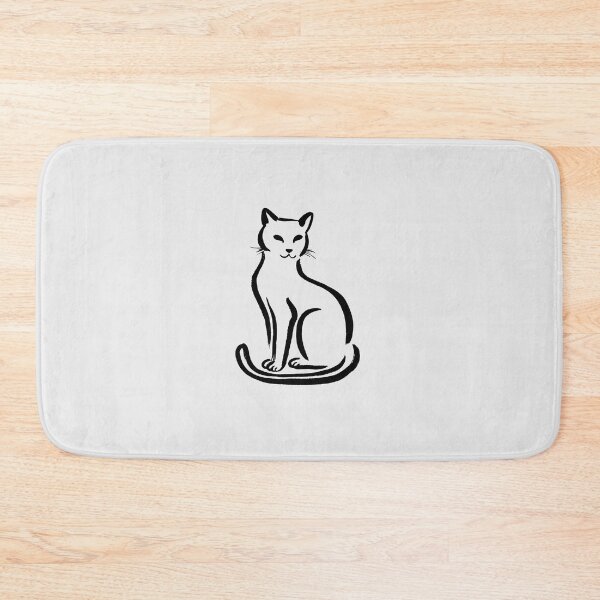 Item preview, Minimalist Black Cat Vintage Line Art designed and sold by jianina-alondra.