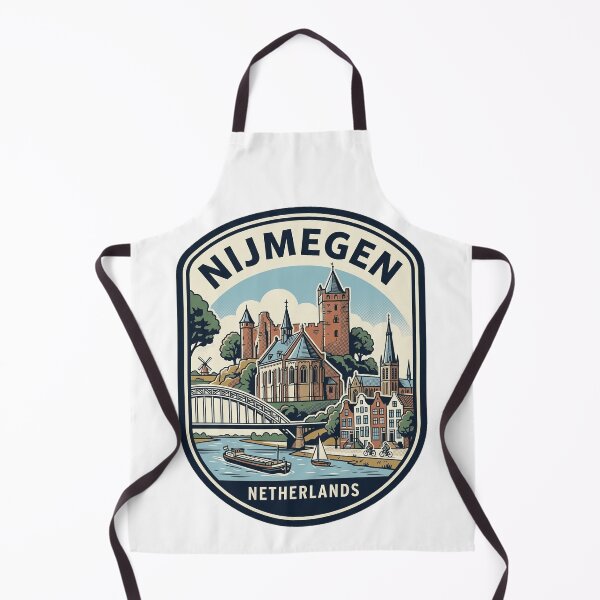 Item preview, Vintage Nijmegen Netherlands Travel Badge City Skyline designed and sold by k3rstman1.