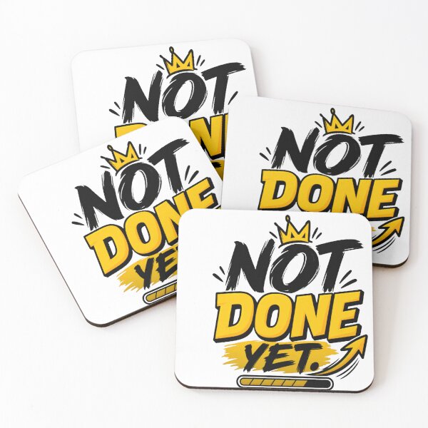 Item preview, Not Done Yet Motivational Quote Design | Comeback Mindset & Never Give Up designed and sold by Lovestickerco.