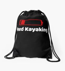 Low Battery Need Kayaking TShirt Activities Hobbies Gift Drawstring Bag
