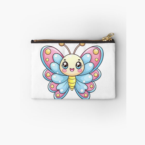Item preview, Cute Kawaii Butterfly Cartoon | Colorful Pink and Blue Butterfly Design designed and sold by Aedition.