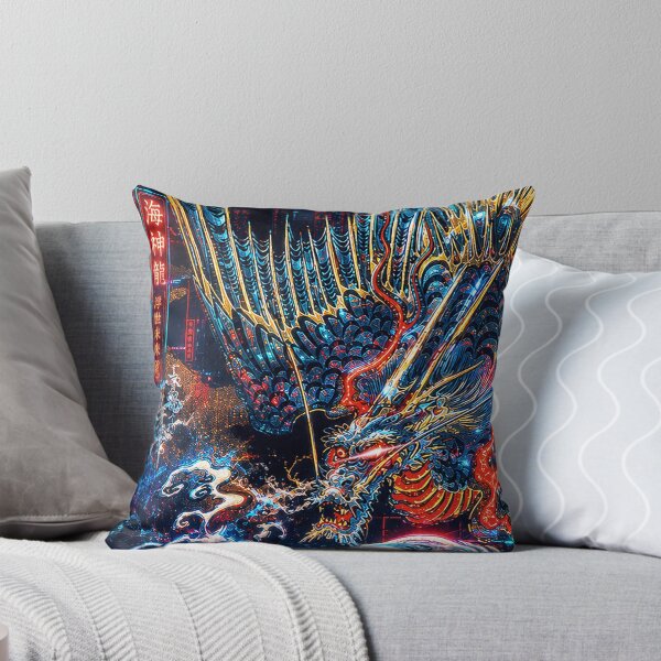 Item preview, Cyberpunk Sea Dragon | Neon Japanese Dragon Spirit | Futuristic Mythical Guardian designed and sold by RhymeArc.