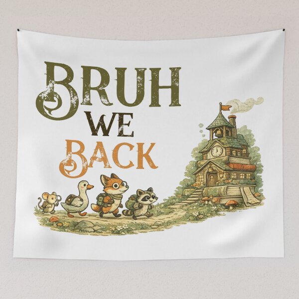 Item preview, Funny Bruh We Back Cute woodland Friends Back to School designed and sold by SON SON.