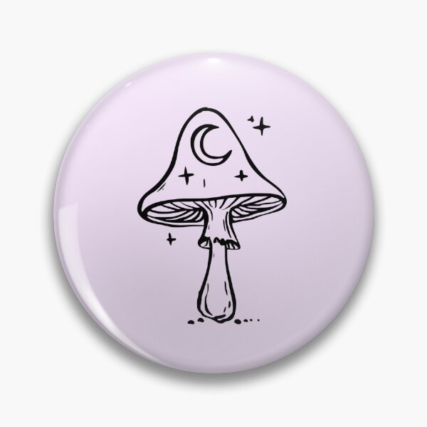 Item preview, Witchy Celestial Moon Mushroom Line Art designed and sold by jianina-alondra.