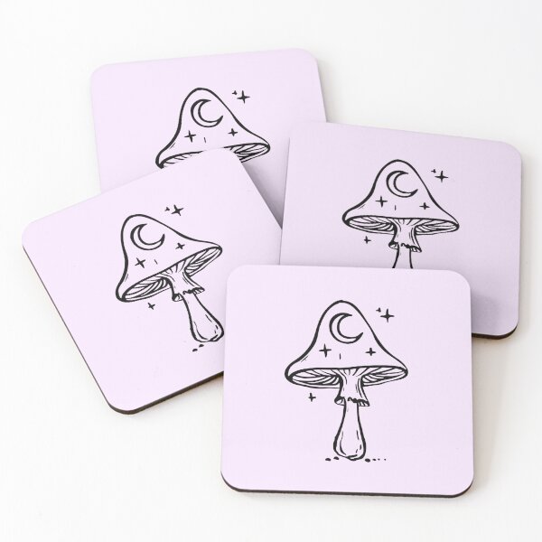 Item preview, Witchy Celestial Moon Mushroom Line Art designed and sold by jianina-alondra.