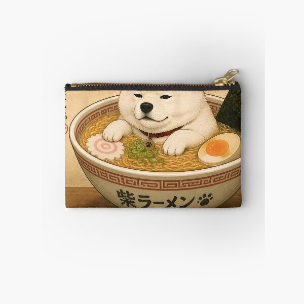 Item preview, White Shiba Inu Ramen Bath designed and sold by YUKI JAPAN.