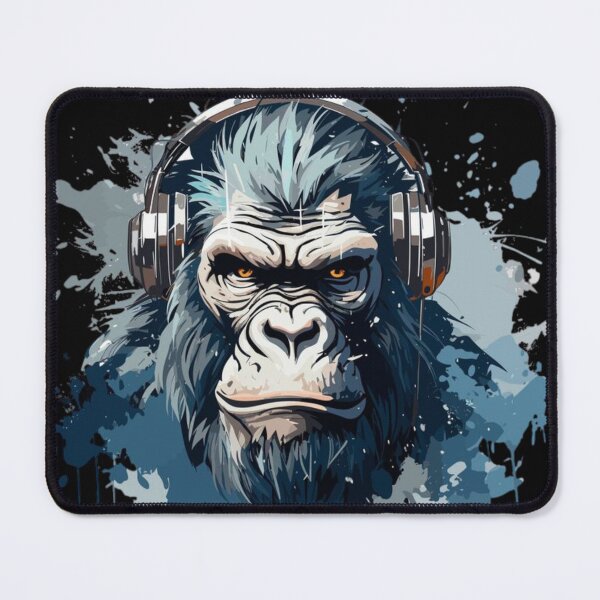 Item preview, Beast Mode Gorilla Wearing Headphones Gym Fitness Motivation designed and sold by RajDeals.