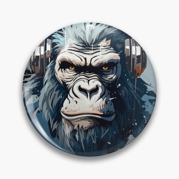Item preview, Beast Mode Gorilla Wearing Headphones Gym Fitness Motivation designed and sold by RajDeals.