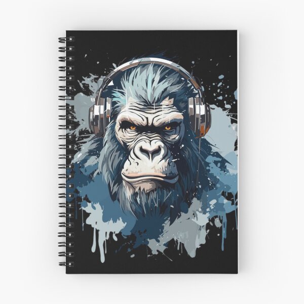 Item preview, Beast Mode Gorilla Wearing Headphones Gym Fitness Motivation designed and sold by RajDeals.