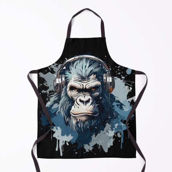 Item preview, Beast Mode Gorilla Wearing Headphones Gym Fitness Motivation designed and sold by RajDeals.