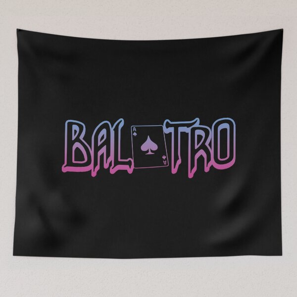 Item preview, Balatro Logo Sunset Pastel Purple-Blue Gradient designed and sold by BubblePopRed.