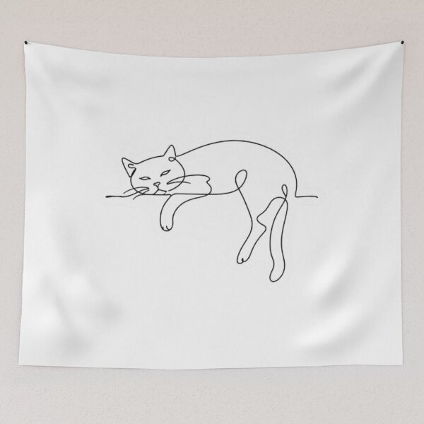 Item preview, minimalist cat designed and sold by Snurly.