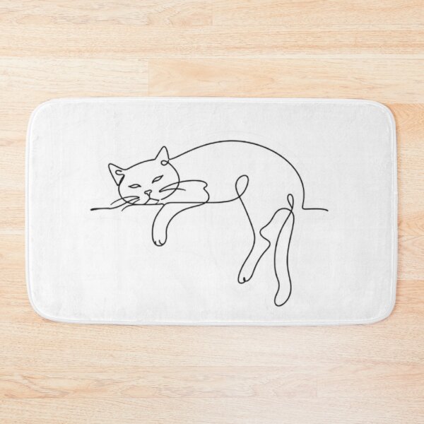 Item preview, minimalist cat designed and sold by Snurly.